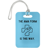 AnchorFinds.com Travel Columbia Blue AMA Form Is This Way Luggage Bag Tag