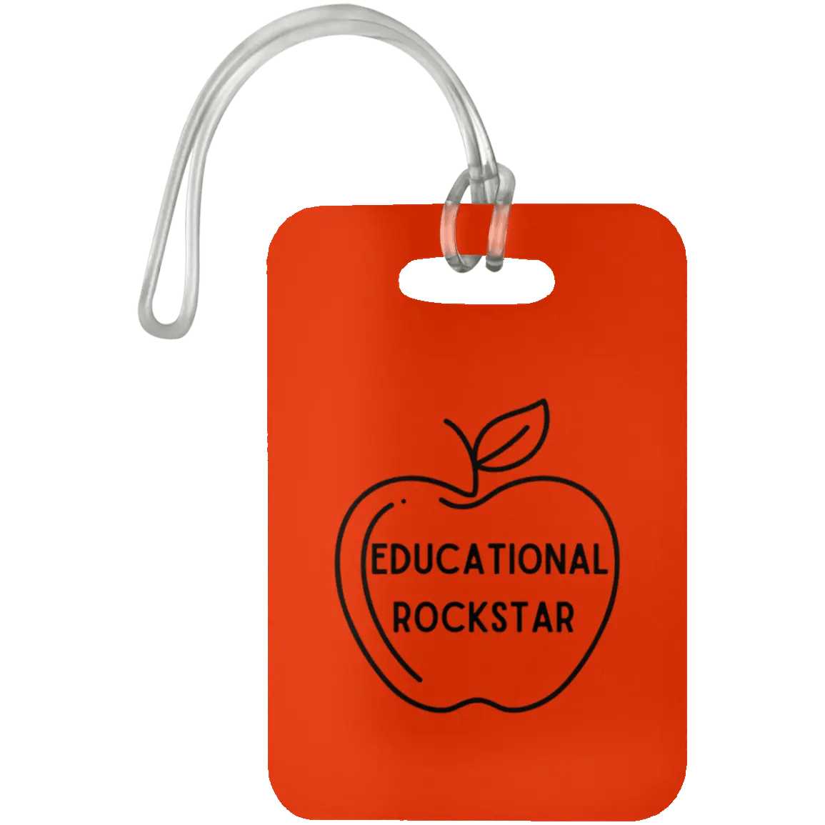 AnchorFinds.com Travel Educational Rockstar / Burnt Orange Teacher Luggage Bag Tags