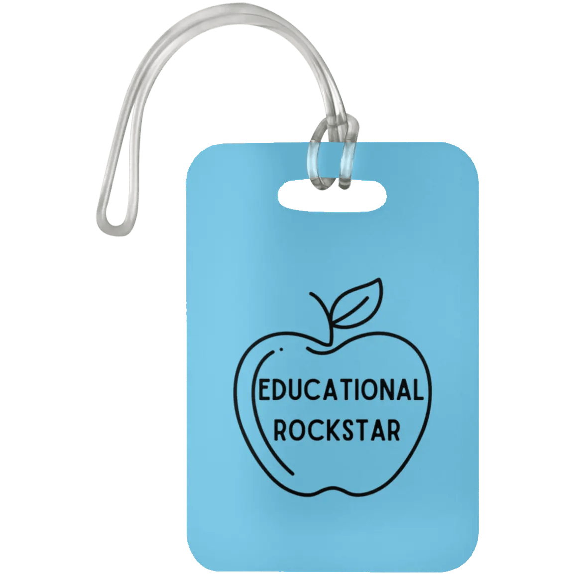 AnchorFinds.com Travel Educational Rockstar / Columbia Blue Teacher Luggage Bag Tags