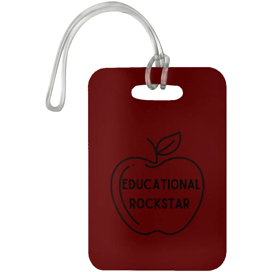 AnchorFinds.com Travel Educational Rockstar / Maroon Teacher Luggage Bag Tags