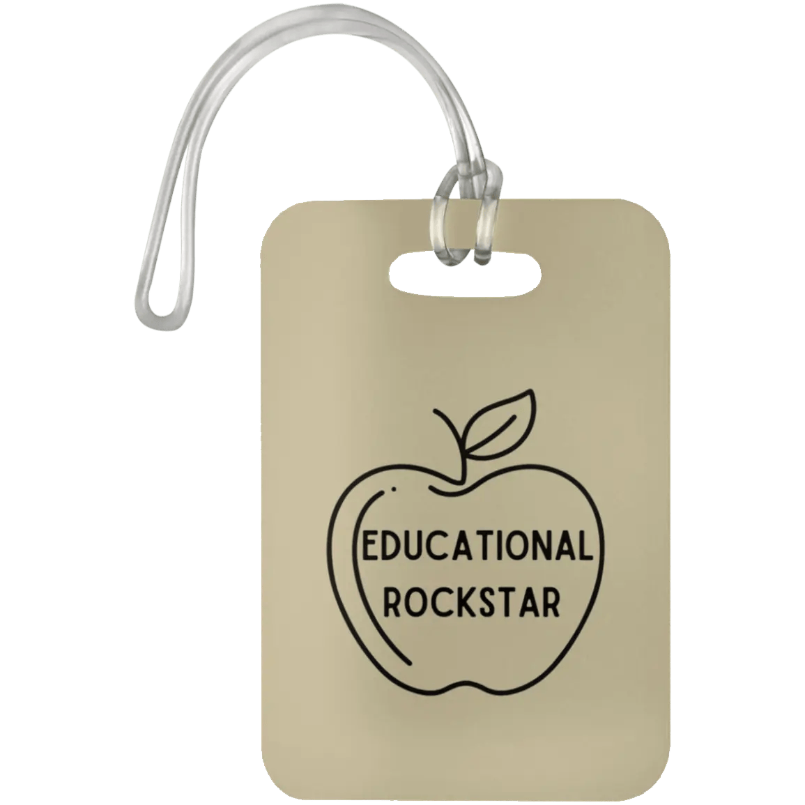 AnchorFinds.com Travel Educational Rockstar / Tan Teacher Luggage Bag Tags