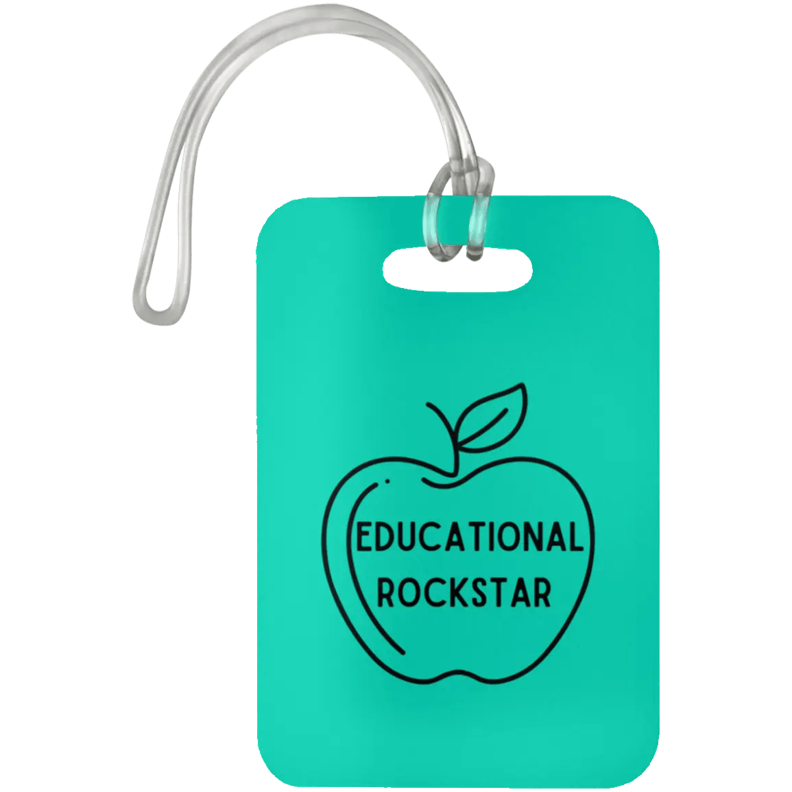AnchorFinds.com Travel Educational Rockstar / Teal Teacher Luggage Bag Tags