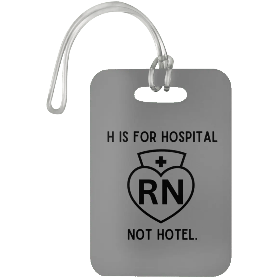 AnchorFinds.com Travel Gray H Is For Hospital, Not Hotel: Add Humor to Your Travels with This Luggage Bag Tag