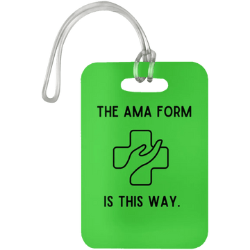 AnchorFinds.com Travel Kelly AMA Form Is This Way Luggage Bag Tag
