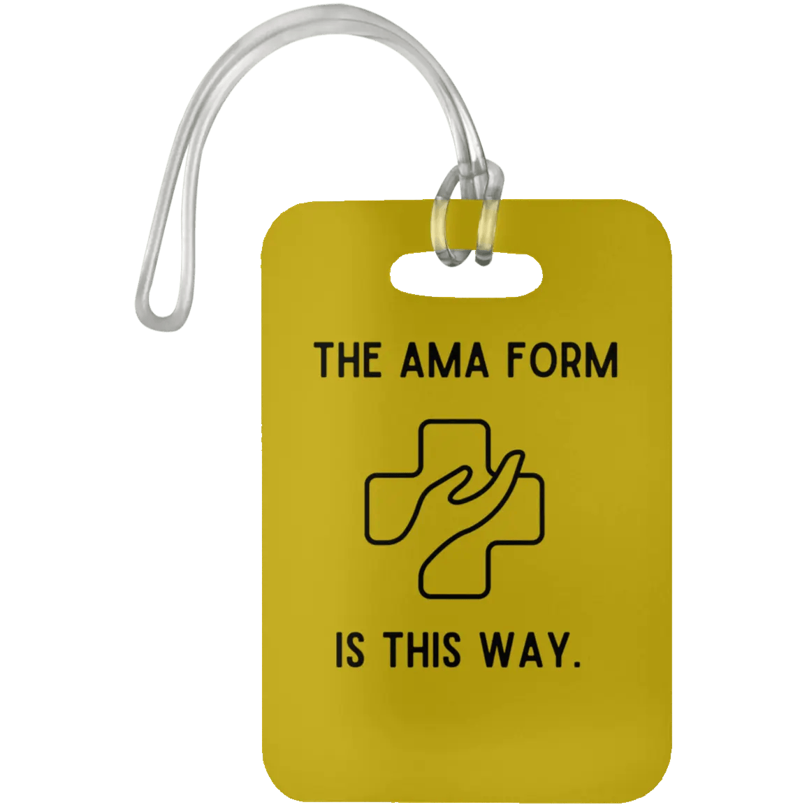 AnchorFinds.com Travel Old Gold AMA Form Is This Way Luggage Bag Tag
