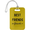 AnchorFinds.com Travel Old Gold Best Friends Forever Luggage Bag Tag ✈️🧳💕: Travel in Style with Your Bestie