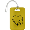 AnchorFinds.com Travel Old Gold Nurse Heart Luggage Bag Tag