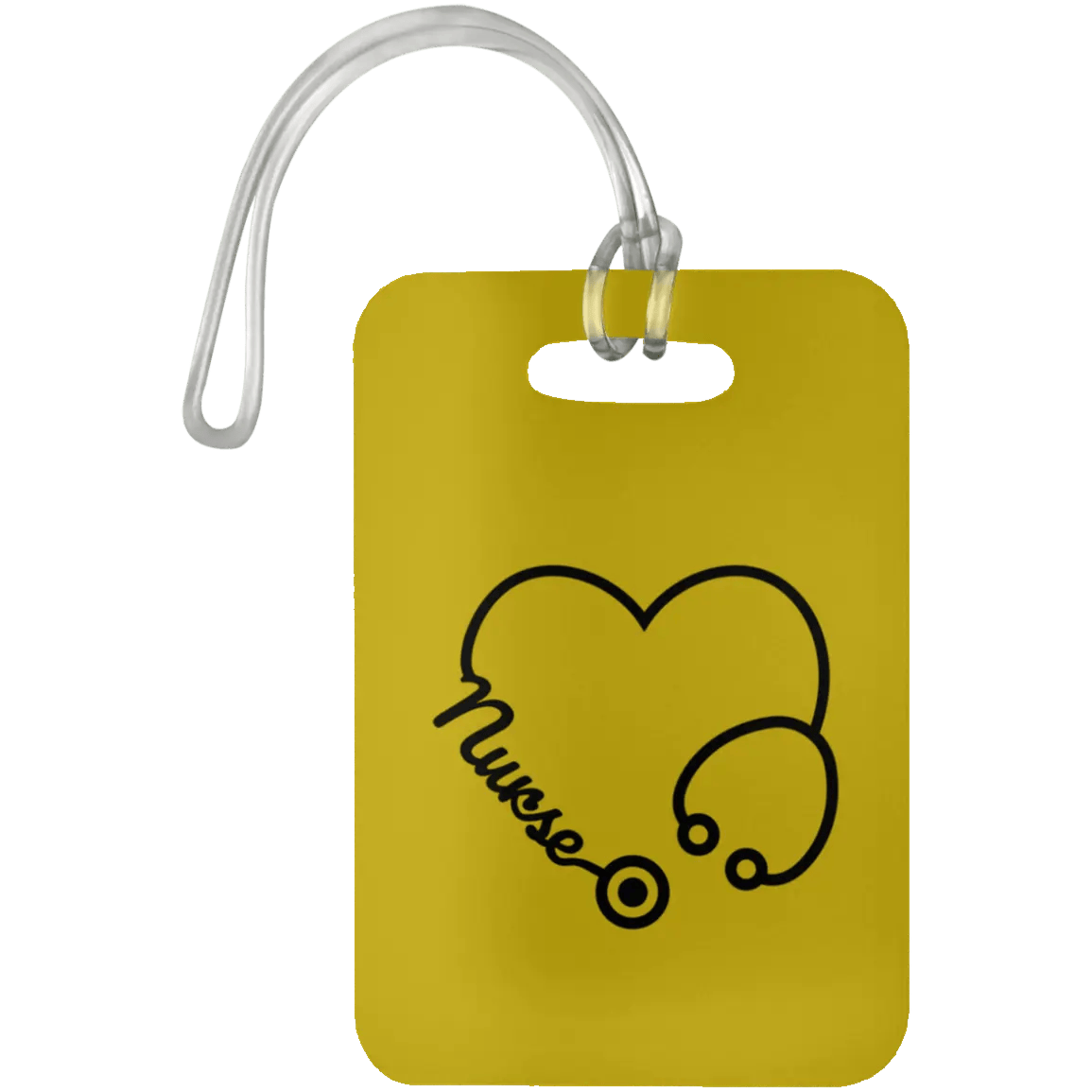 AnchorFinds.com Travel Old Gold Nurse Heart Luggage Bag Tag