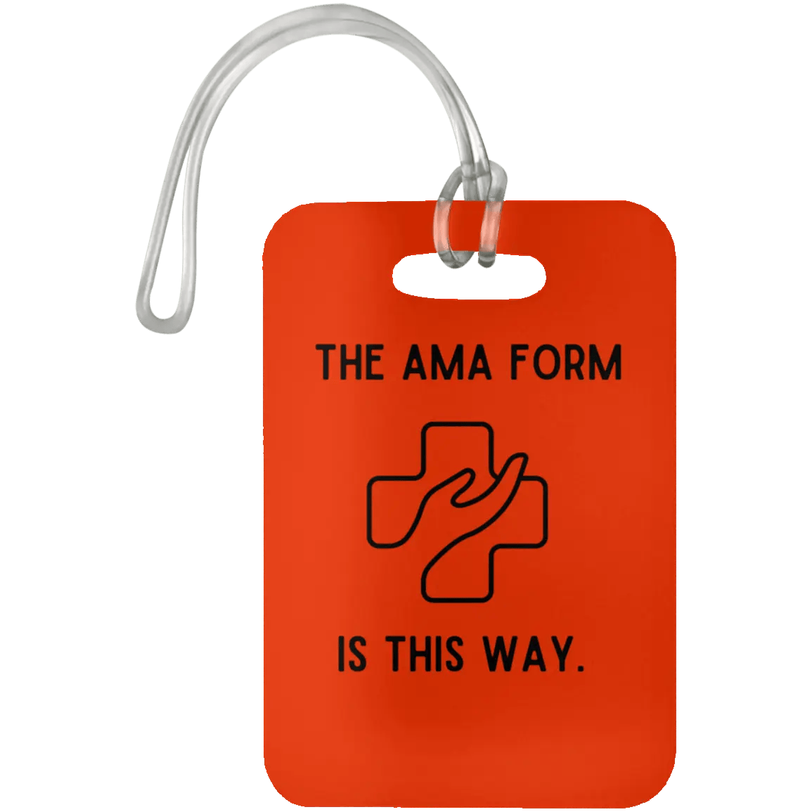 AnchorFinds.com Travel Orange AMA Form Is This Way Luggage Bag Tag