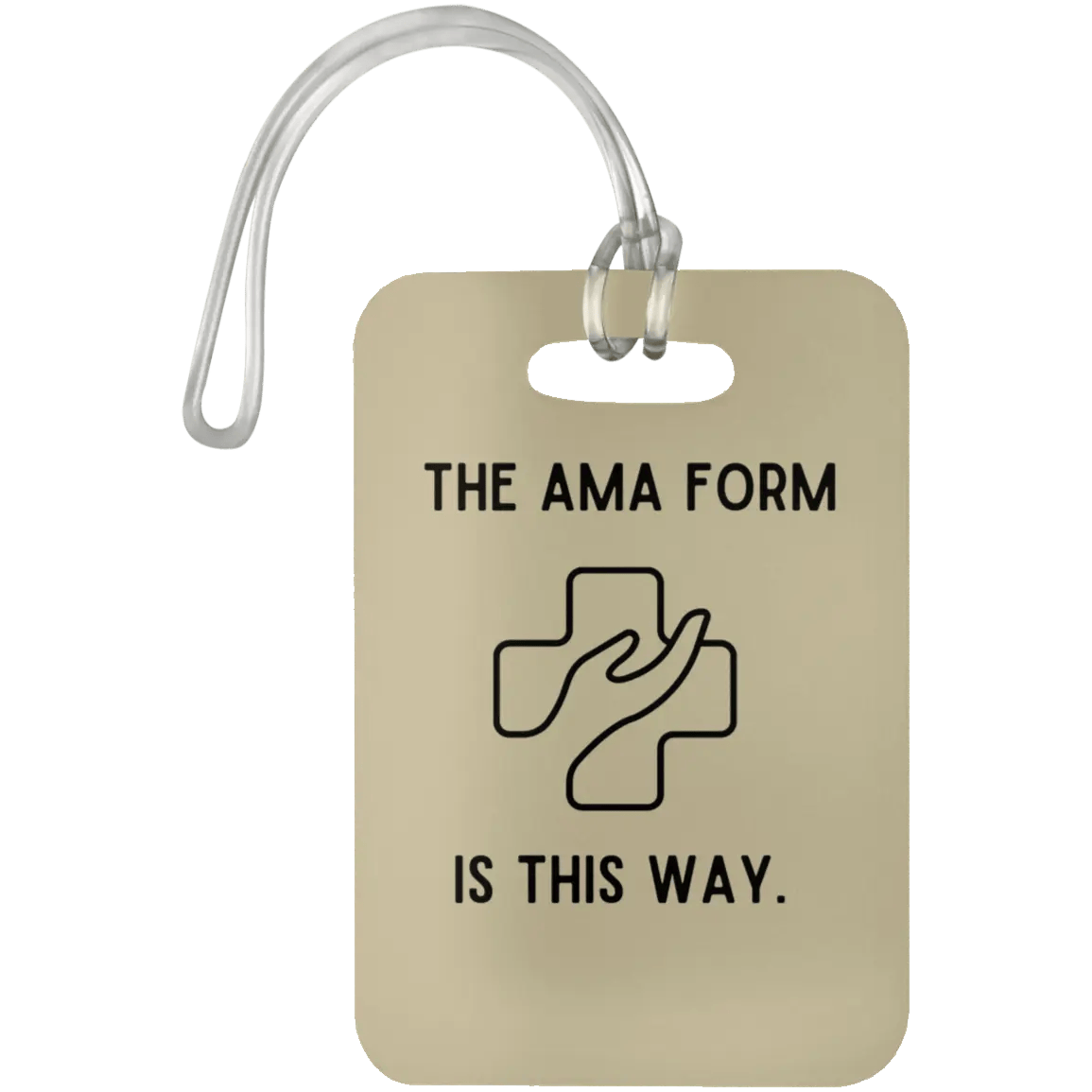 AnchorFinds.com Travel Tan AMA Form Is This Way Luggage Bag Tag