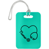 AnchorFinds.com Travel Teal Nurse Heart Luggage Bag Tag