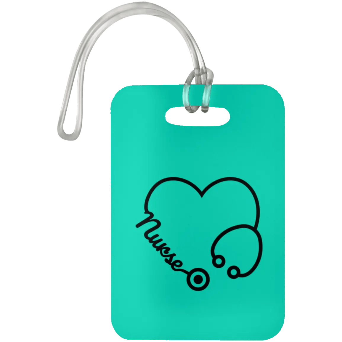 AnchorFinds.com Travel Teal Nurse Heart Luggage Bag Tag