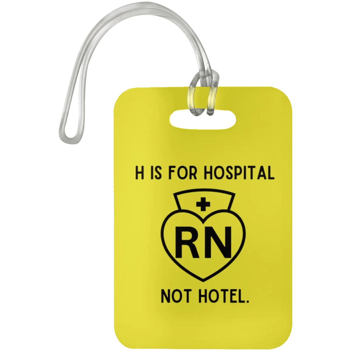 AnchorFinds.com Travel Yellow H Is For Hospital, Not Hotel: Add Humor to Your Travels with This Luggage Bag Tag