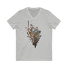AnchorFinds.com V-neck S / Athletic Heather Wildflower Unisex Jersey Short Sleeve V-Neck Tee