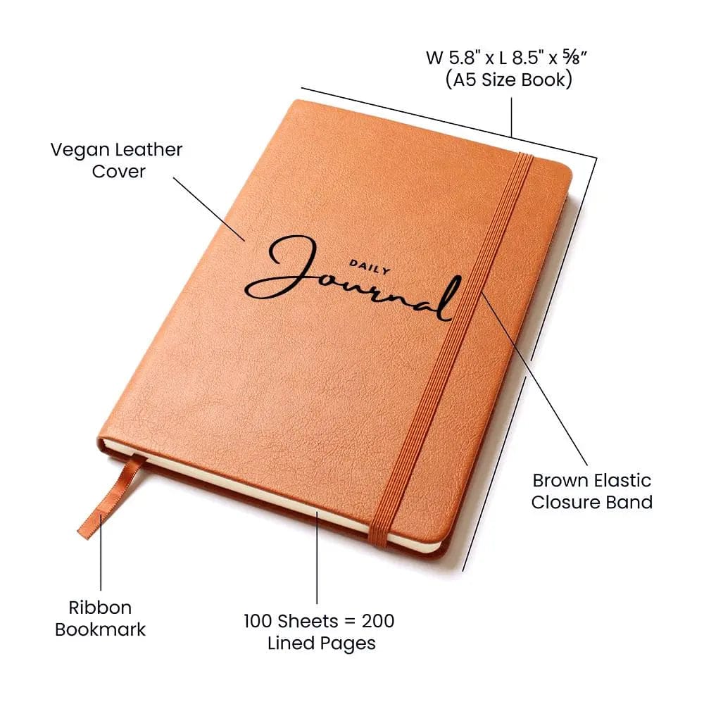 AnchorFinds.com Vegan Leather Journals Daily Journal: Your Mindfulness Journey by Anchor Finds