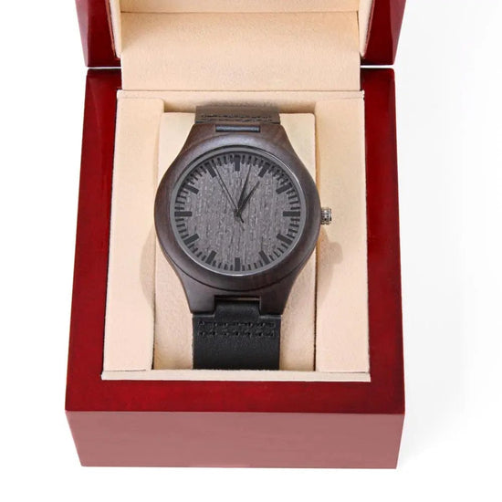 AnchorFinds.com Watches Luxury Box / Grateful for your friendship Groomsmen Wooden Watch: Bold, Timeless, and Truly Memorable