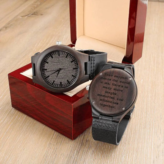 AnchorFinds.com Watches Luxury Box / Your support means Groomsmen Wooden Watch: Bold, Timeless, and Truly Memorable