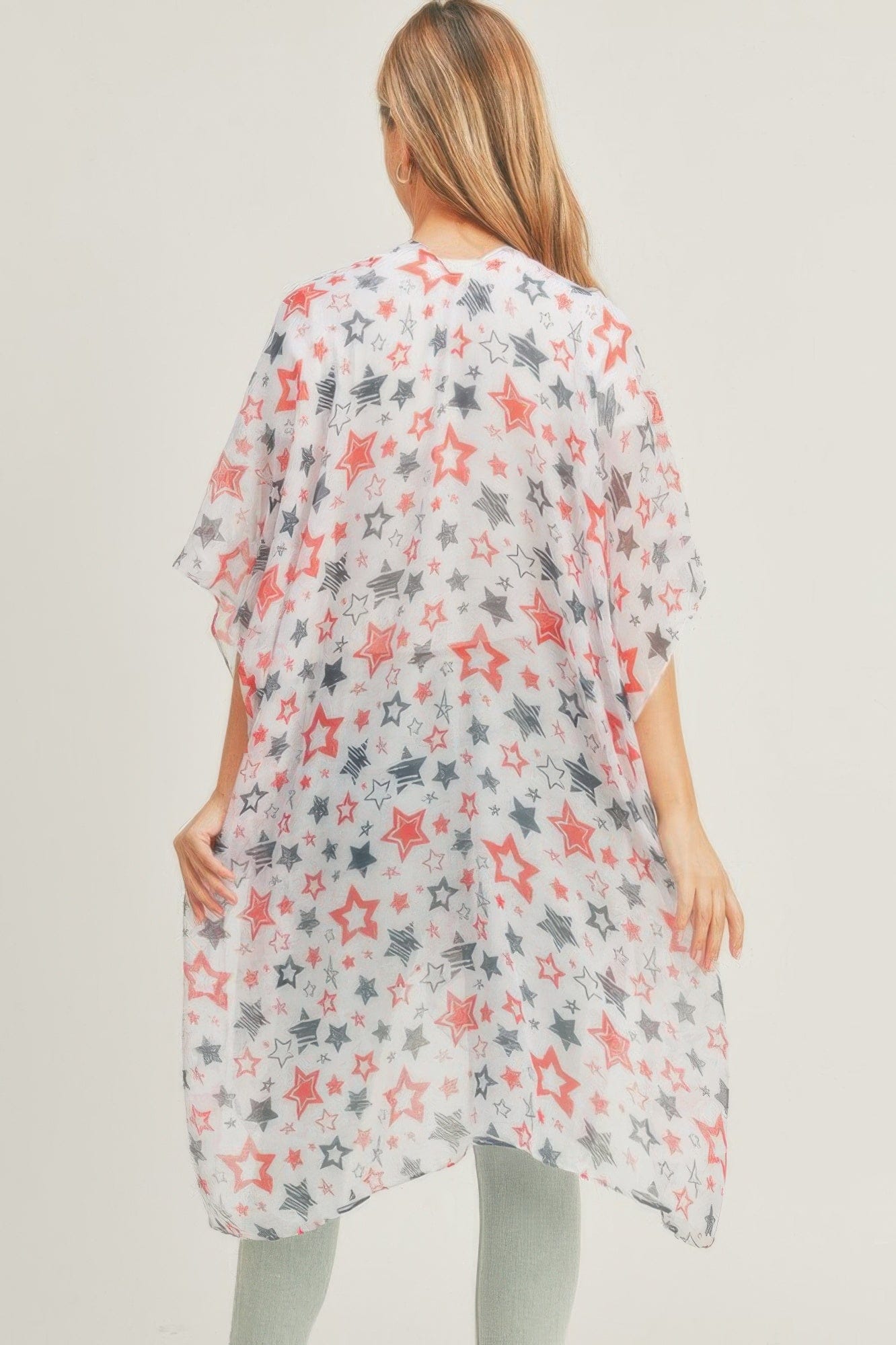 AnchorFinds.com White / One size fits all Multi Star Kimono