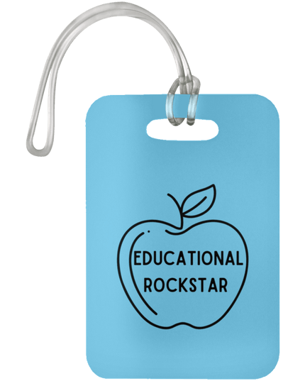 Educational Rockstar / Columbia Blue #1 Teacher Luggage Bag Tags