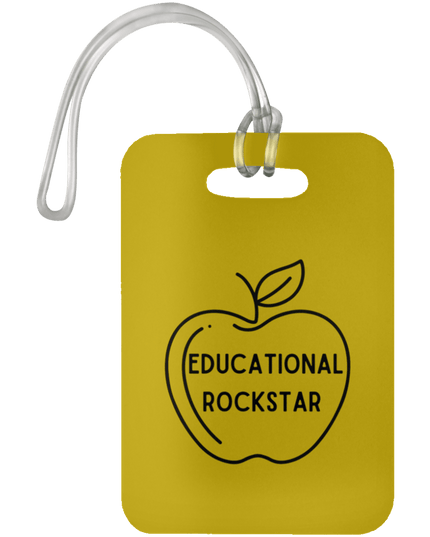 Educational Rockstar / Old Gold #1 Teacher Luggage Bag Tags