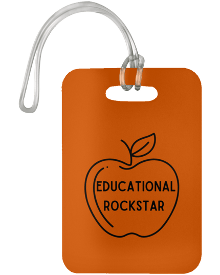 Educational Rockstar / Orange #1 Teacher Luggage Bag Tags