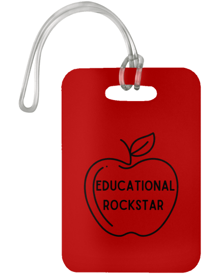 Educational Rockstar / Red #1 Teacher Luggage Bag Tags