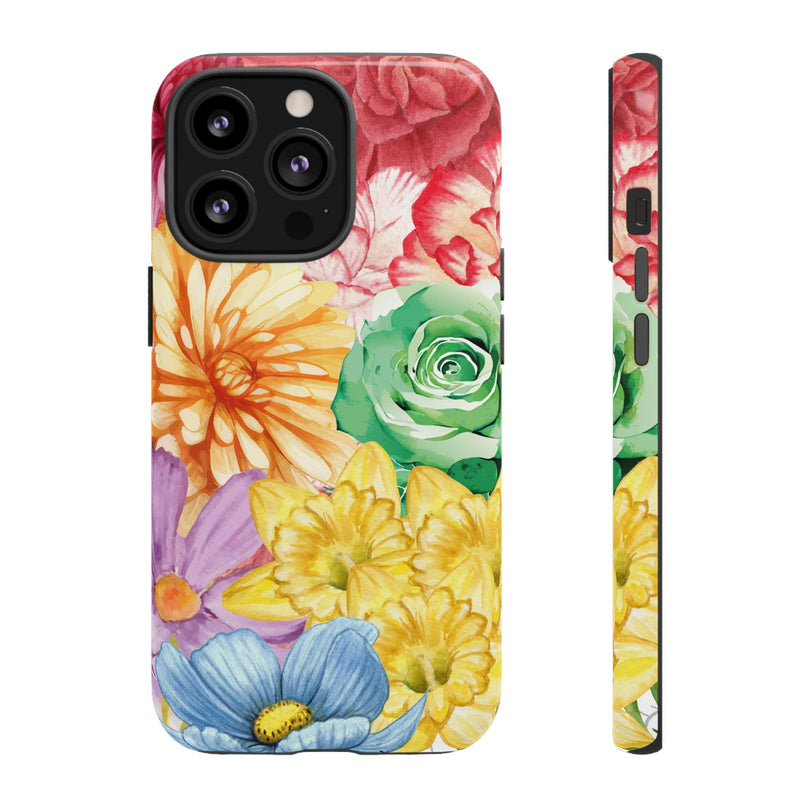 iPhone 13 Pro / Glossy Flower Arrangement Tough Cases