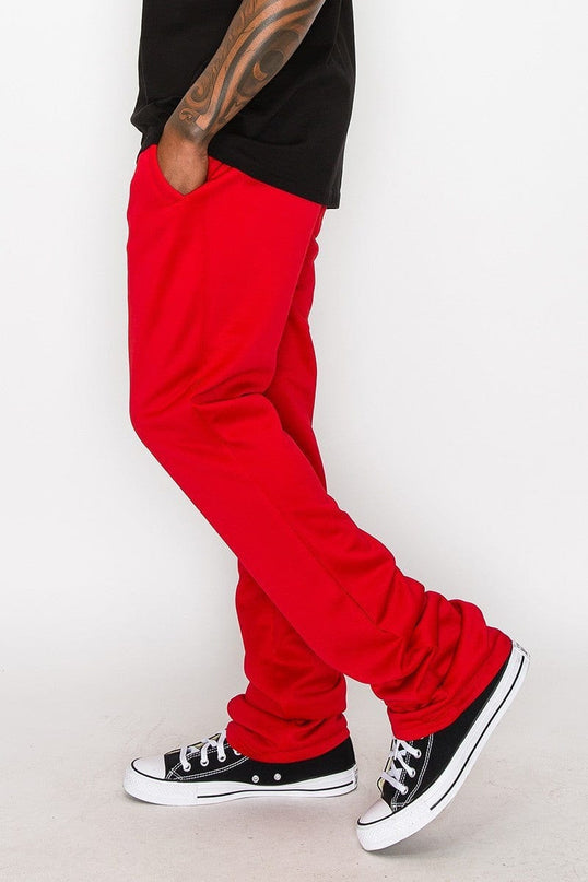M Solid Flare Stacked Track Pants