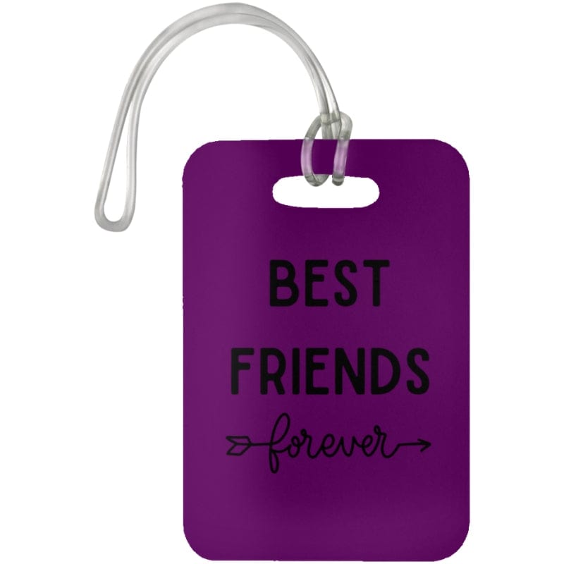 Purple Best Friends Forever Luggage Bag Tag