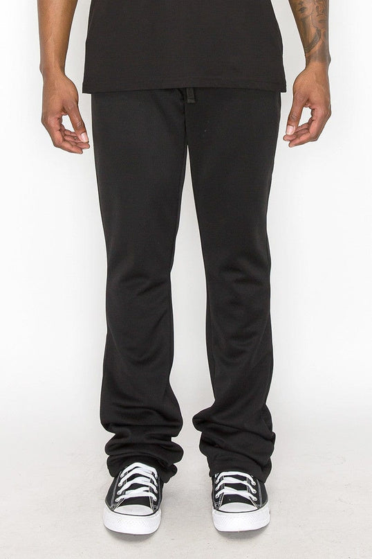 S Solid Flare Stacked Track Pants